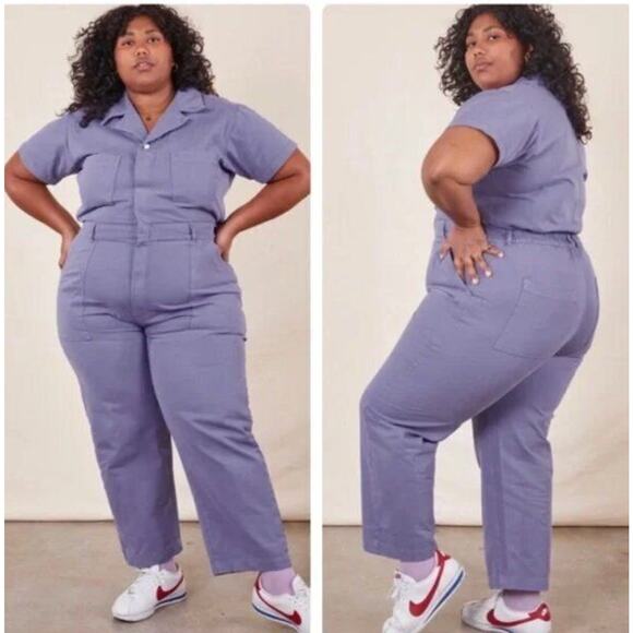 Big Bud Press Pants - BIG BUD PRESS Sz 1x Faded Grape Purple Short Sleeve Jumpsuit Coverall